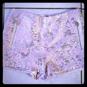Pink and gold shorts